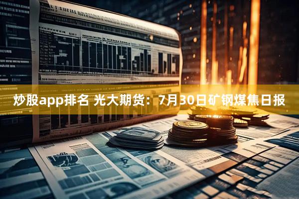 炒股app排名 光大期货：7月30日矿钢煤焦日报